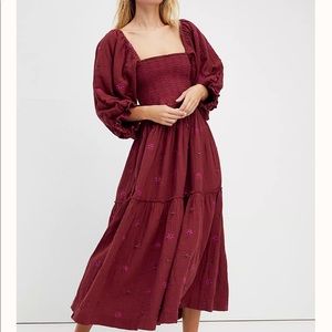 Free People Dahlia Embroidered Maxi Dress